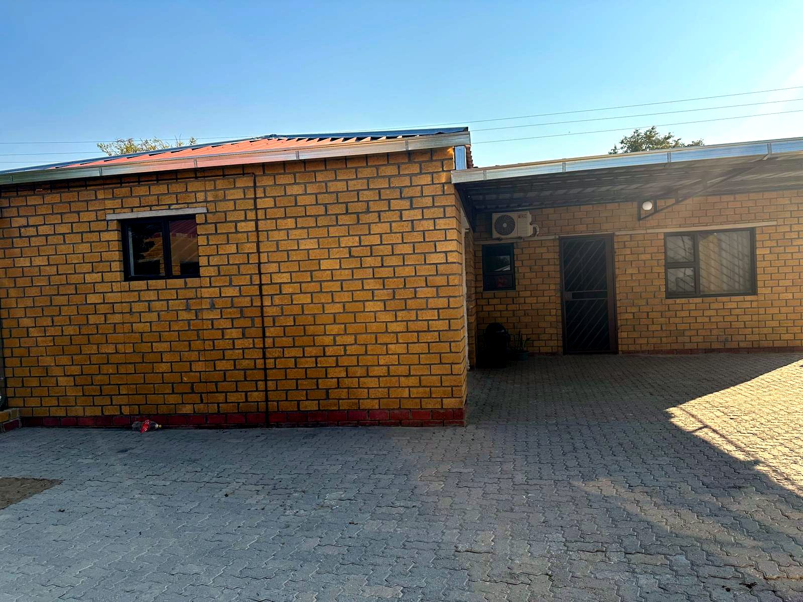 private entrances off the paved yard